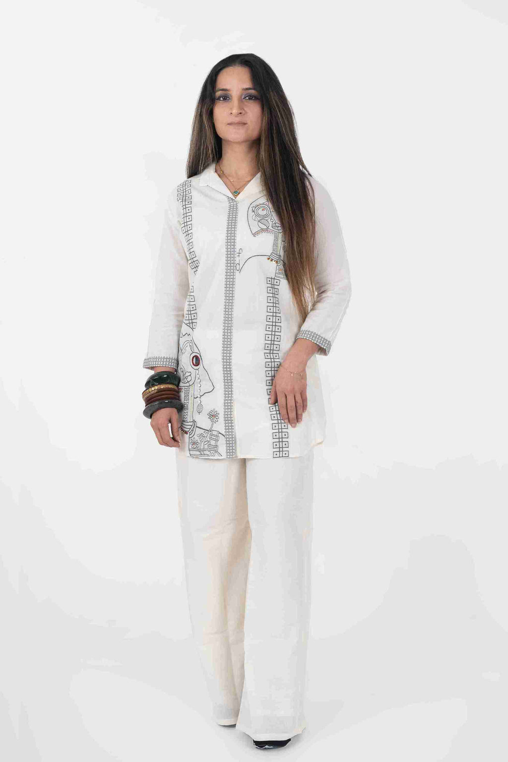 Printed Straight Kurta & Pants Co-Ord Set