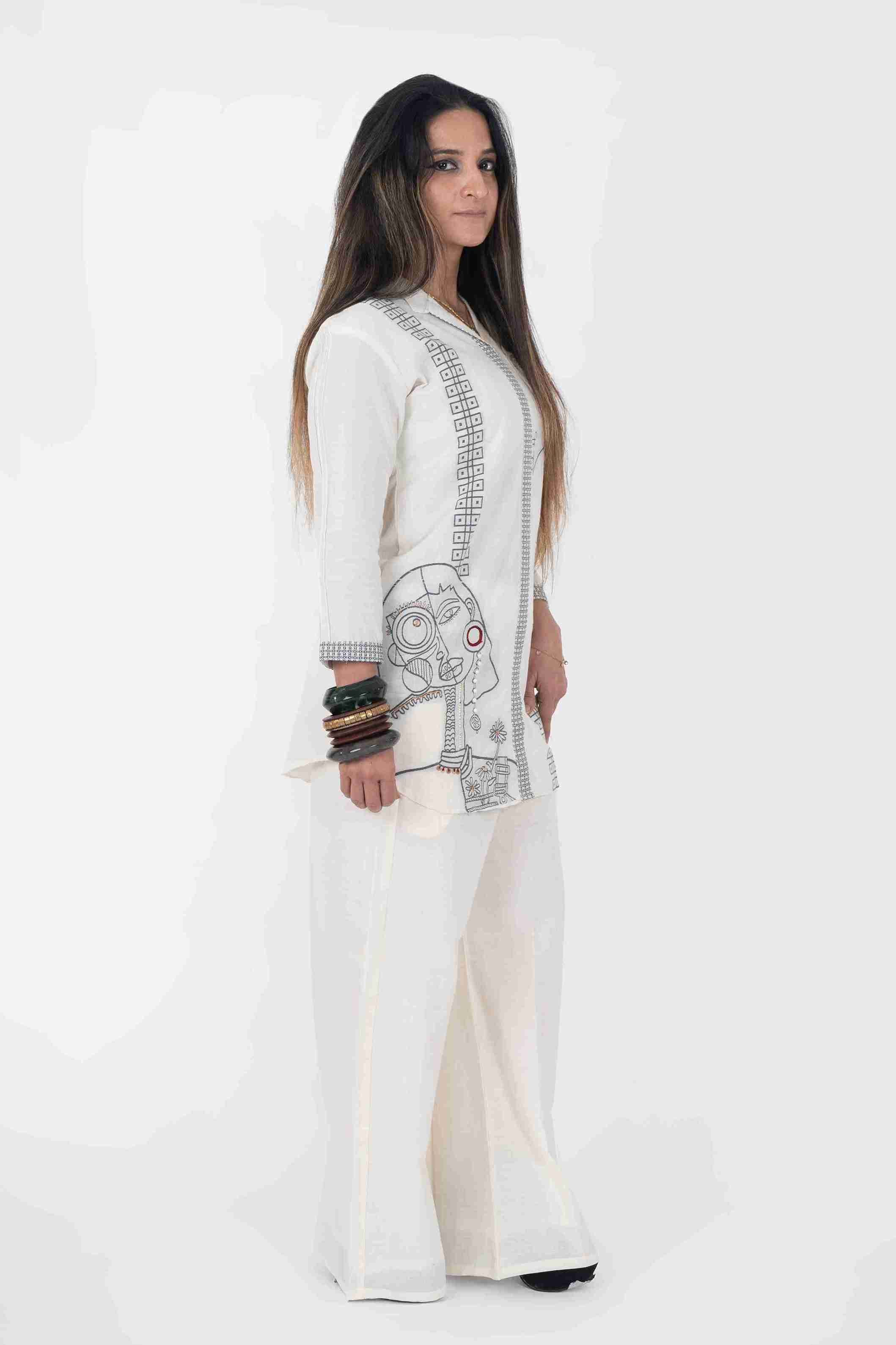 Printed Straight Kurta & Pants Co-Ord Set