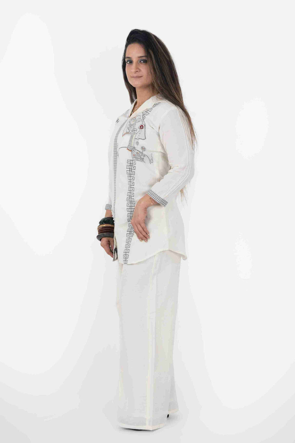 Printed Straight Kurta & Pants Co-Ord Set