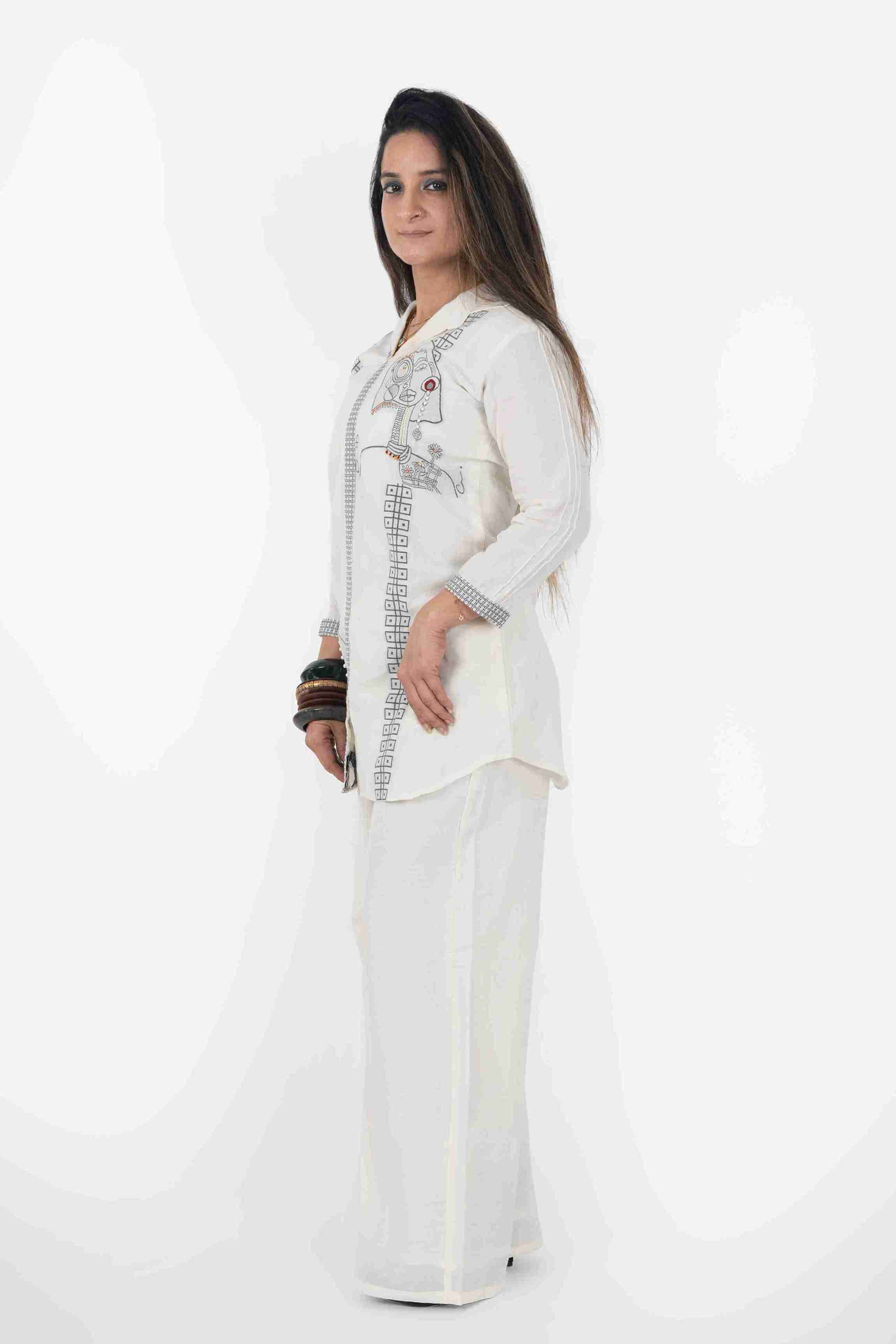 Printed Straight Kurta & Pants Co-Ord Set