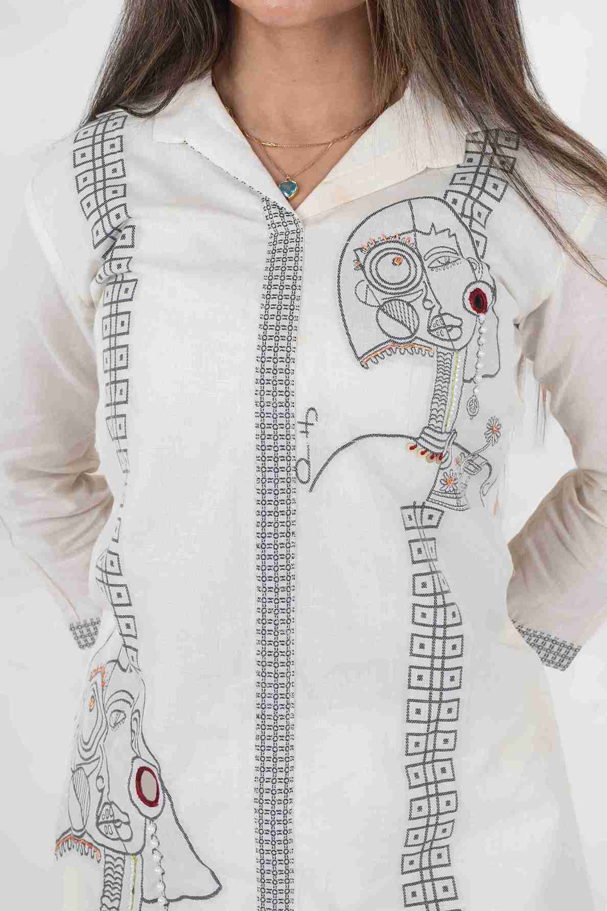 Printed Straight Kurta & Pants Co-Ord Set