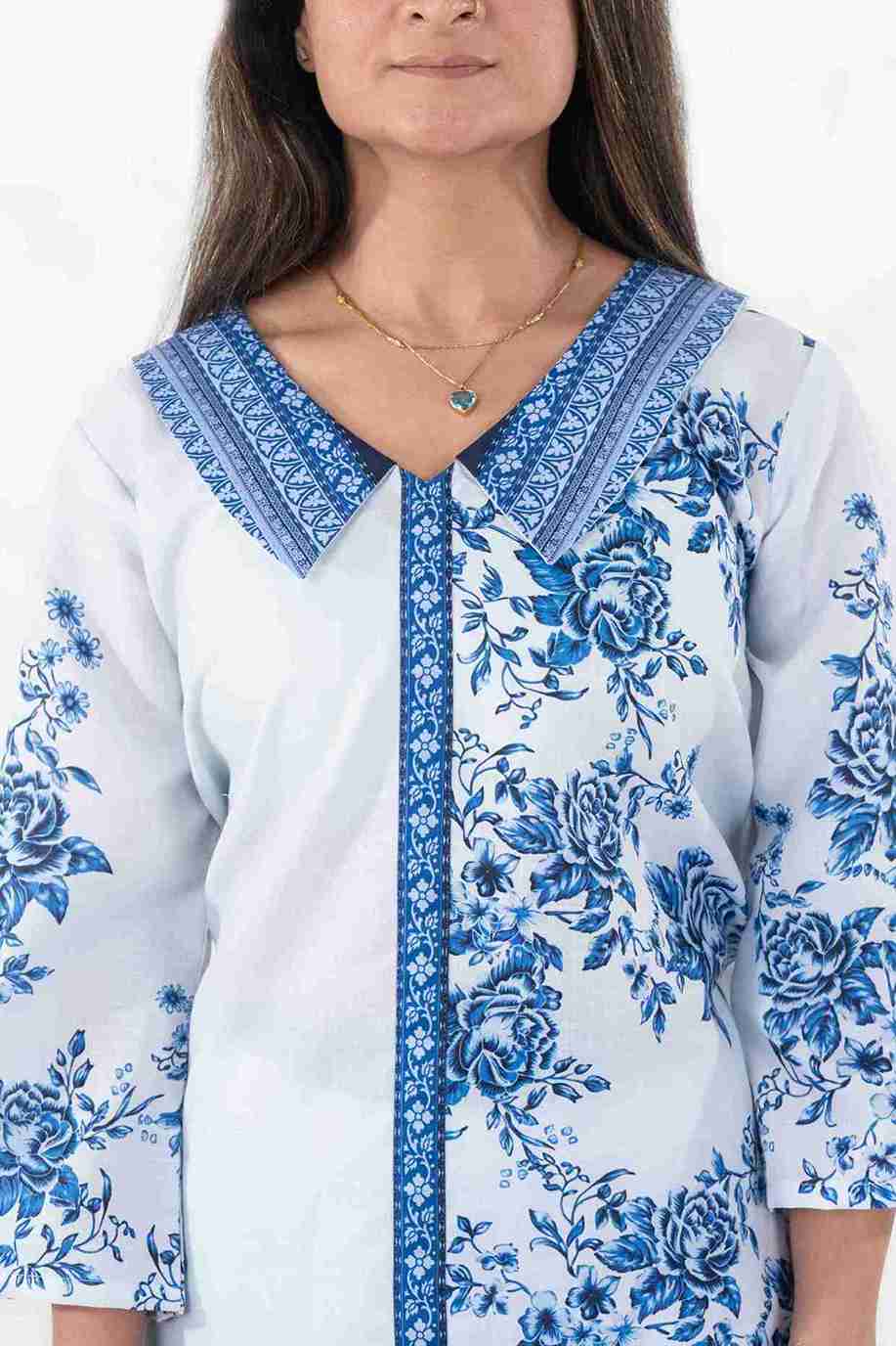 Blue Floral Printed Co-Ord Set
