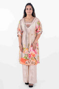 Floral Printed Gathered Kurta & Pants Set