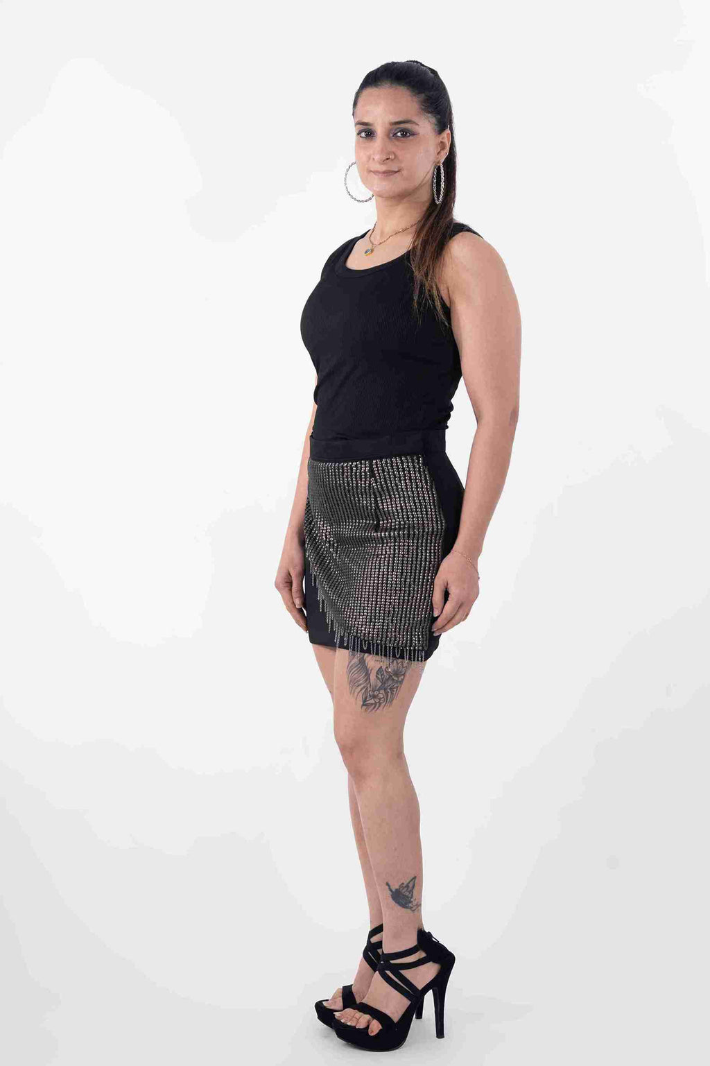 Detailed sequin skirt