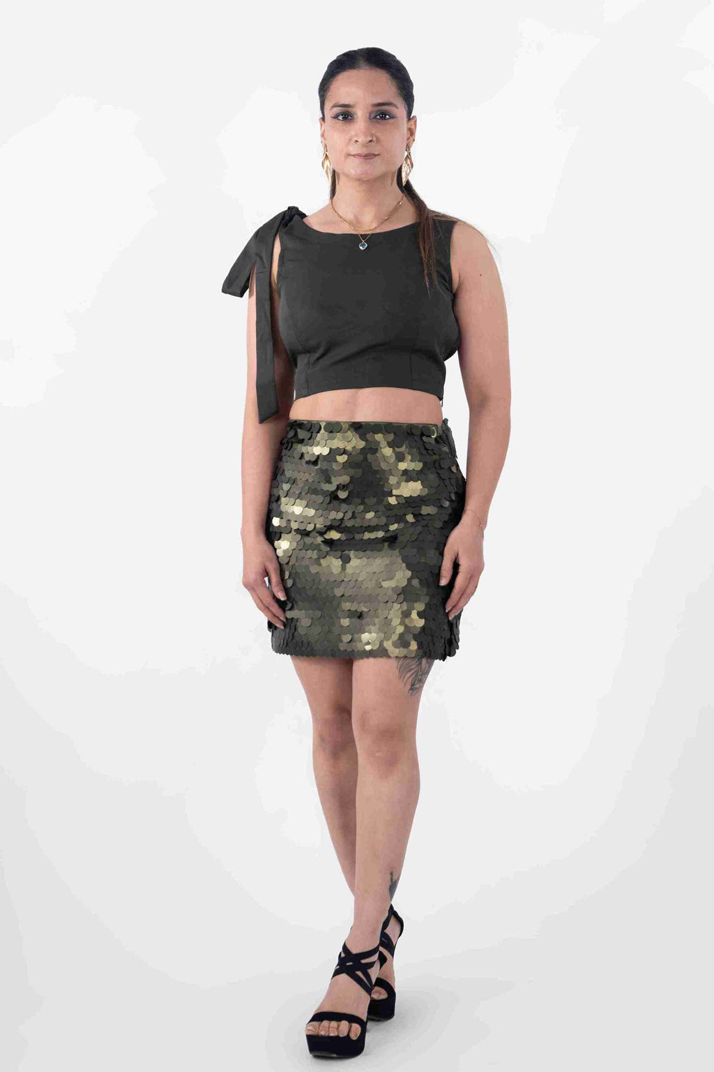 One-Side Knot Crop Top