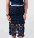 Crochet skirt with half lining