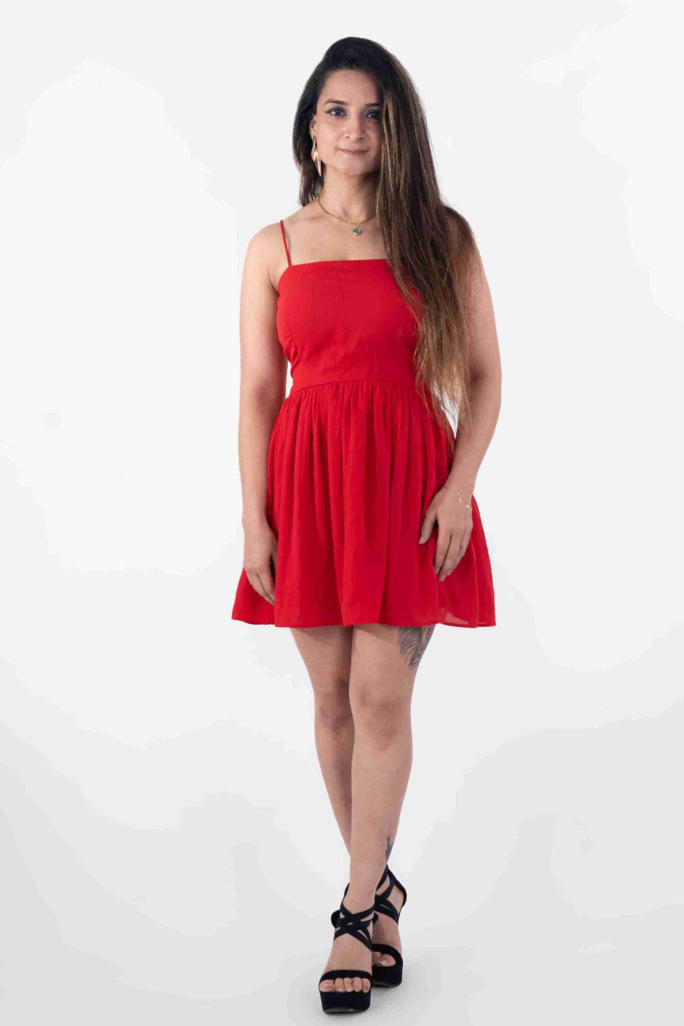Backless mini dress