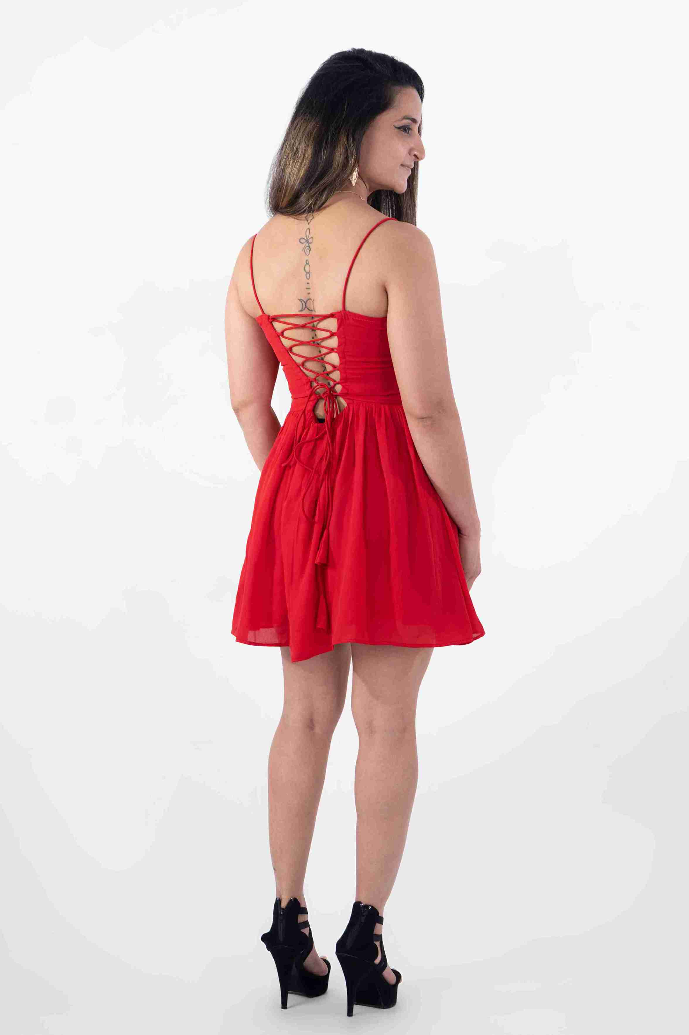 Backless mini dress